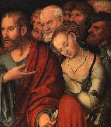 CRANACH, Lucas the Younger Christ and the Fallen Woman France oil painting reproduction